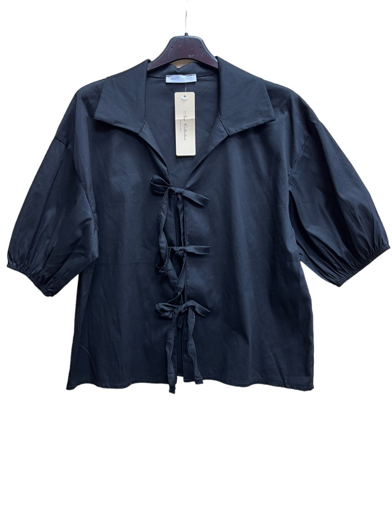 Rosa Blouse (met strikjes)